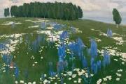 Paul Raud Field of flowers oil painting
